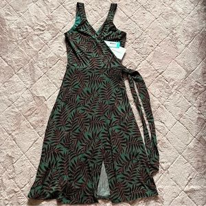NWT 41 Hawthorn Tie Waist Open‎ Slit Midi Wrap Dress Women's Size XS Petite